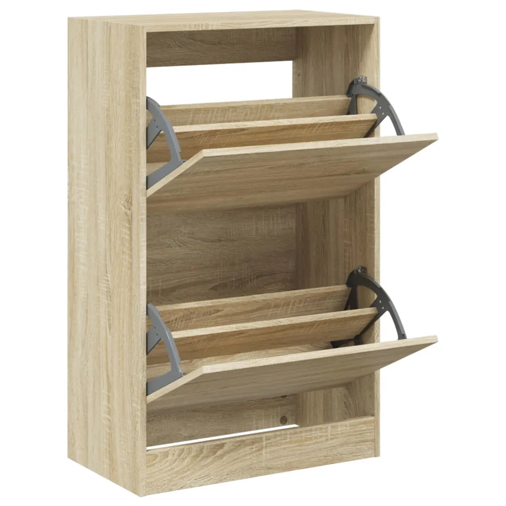 Scarpiera-Scaffale per scarpe Rovere Sonoma 60x34x96,5 cm in Legno Multistrato