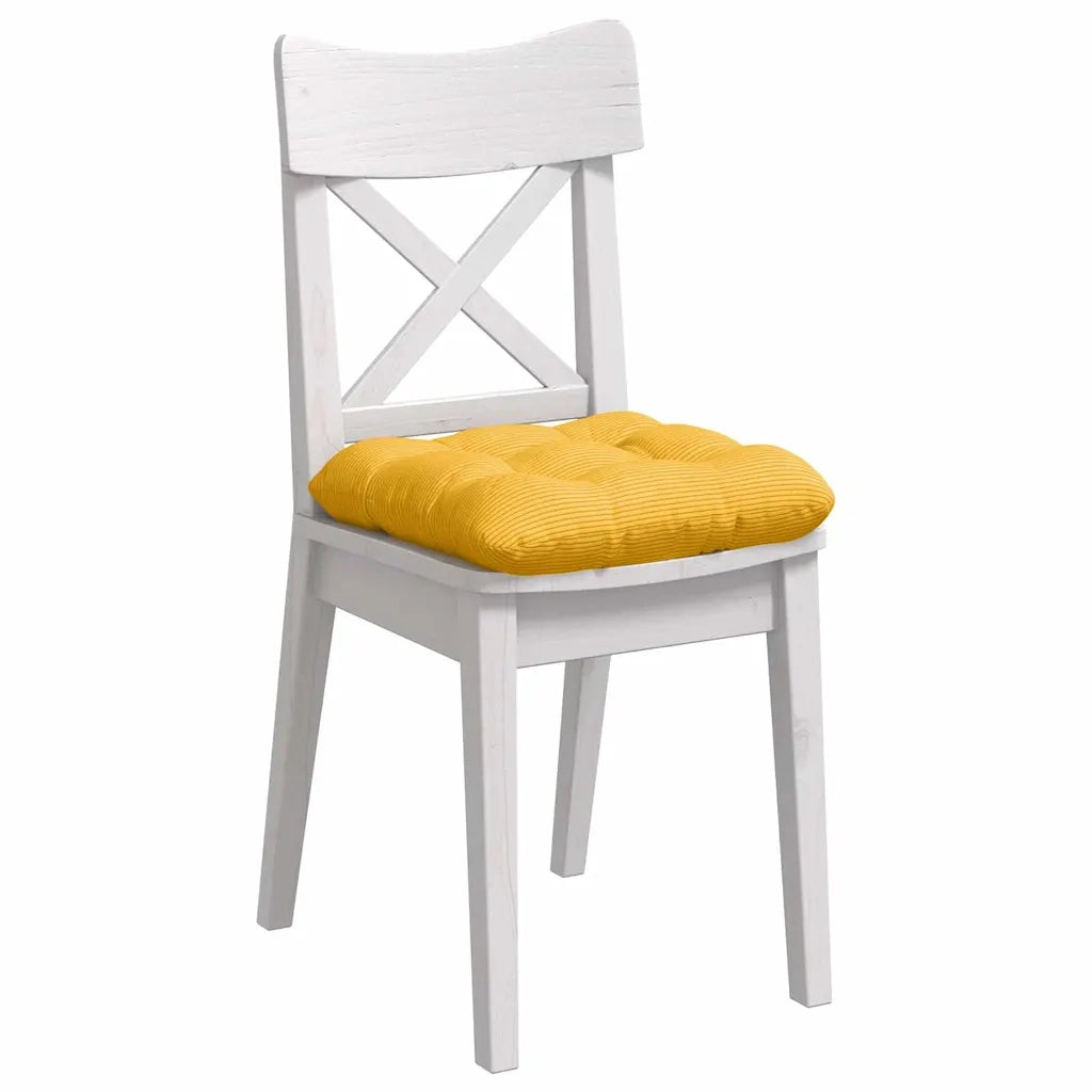 Cuscini per Seduta 4 pz | Cuscini per sedie Giallo Chiaro 40 x 40 cm