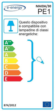 PLAFONIERA MAIDA 1XE27 IN VETRO EFFETTO MARMO DIAMETRO 30 CM