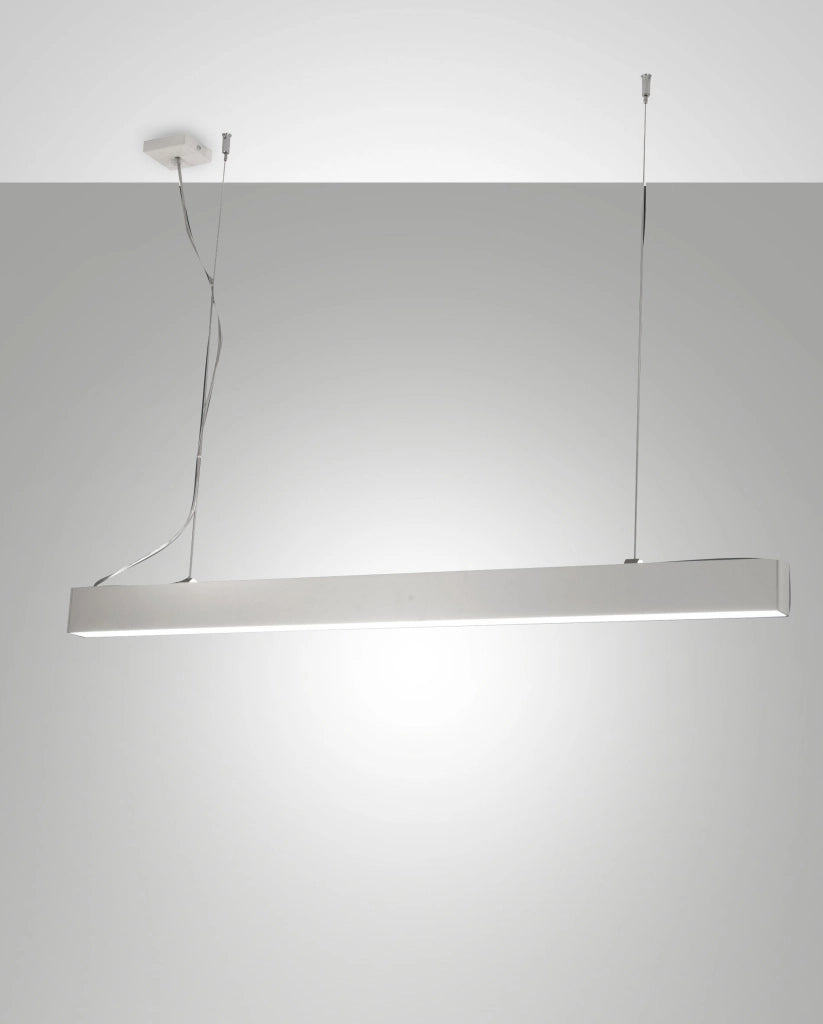 Next Lampada a Sospensione LED 58W 7020 lm 3000K Struttura in Metallo e Policarbonato Colore Bianco, Design Moderno e Regolazione Luminosa