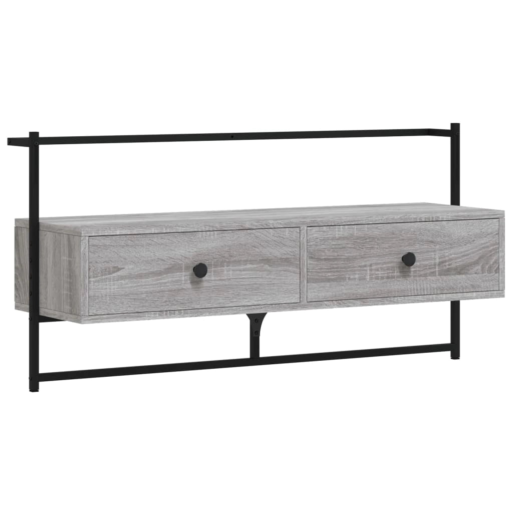 Mobile TV a Muro Grigio Sonoma 100,5x30x51 cm Legno Multistratocod mxl 130472