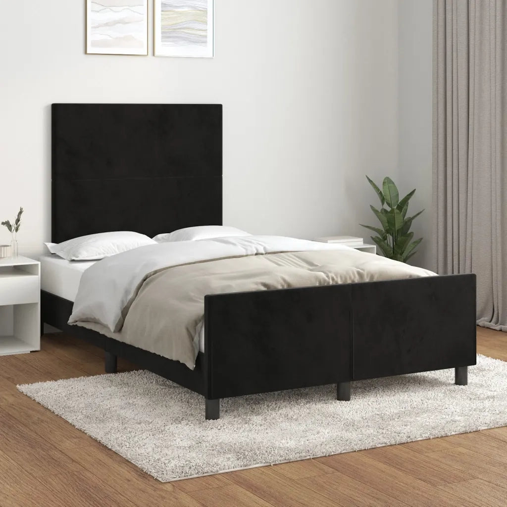 Giroletto senza Materasso Nero 120x200 cm Velluto 3125625