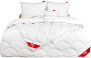 Set di copriletto Premium - 135x200 cm - 80x80 cm - Foderato a microfibra - Ipersensibile - Antimicrobico - Sistema shockassorbente - Set di copriletti di copertura