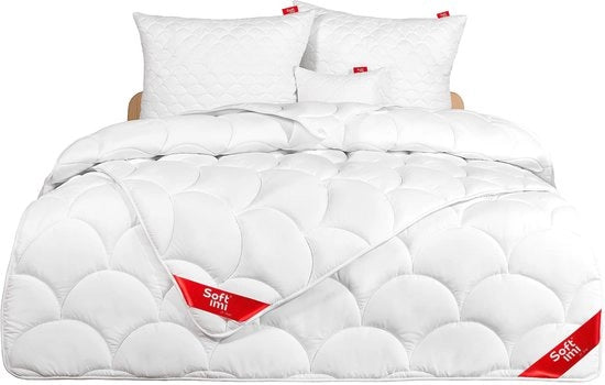 Set di copriletto Premium - 135x200 cm - 80x80 cm - Foderato a microfibra - Ipersensibile - Antimicrobico - Sistema shockassorbente - Set di copriletti di copertura
