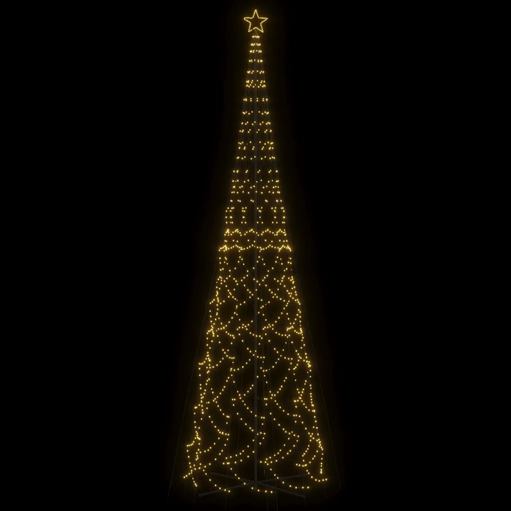 Albero di Natale a Cono Bianco Caldo 3000 LED 230x800 cm 343517