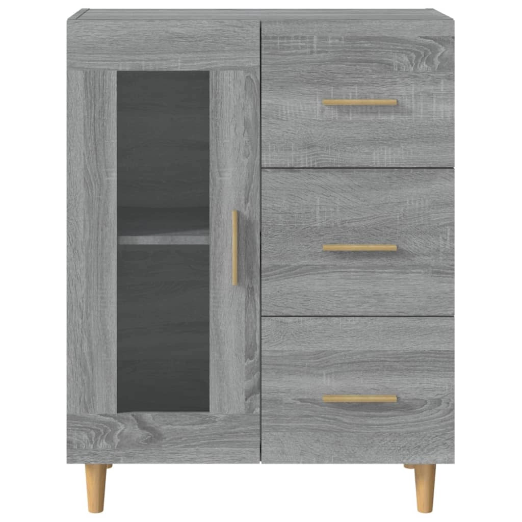 Buffet credenza cassettiera armadio mobile contenitore organizer cucina soggiorno Sonoma 69,5 x 34 x 90 cm legno ingegnerizzato grigio 02_0036467