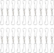 Haken a Sviacolo per Esterni - 20 pezzi - Ospitante 6,7x0,9x0,2 cm - Leggero e Corrosione-Resistente - Ospite per Decorazioni Esterne