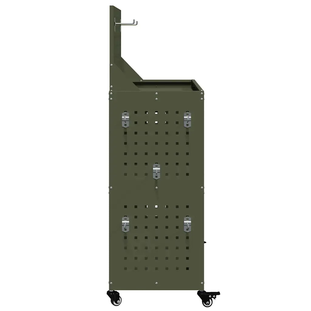 Carrello per Attrezzi con ruota Verde oliva 65 x 35 x 111 cm CFW6973430