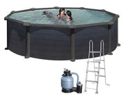 PISCINE FUOARITERRA TONDE GRE GRANADA KIT PR 458 GF - CM.460xH132