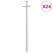 Picchetti per Tenda 24 pz 23 cm Ã˜6 mm in Acciaio Zincato