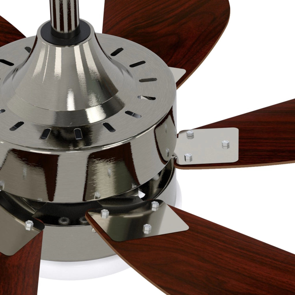 ZMH Ventilatore a Soffitto con Luce e Telecomando 6 Pale 75cm Silenzioso Timer per Camera da Letto Senza Lampadina