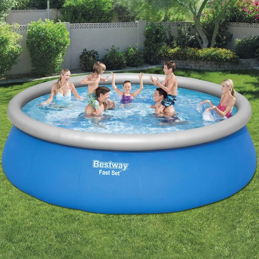 Bestway Set per Piscina Gonfiabile Fast Set Rotonda 457x122 cm 93110