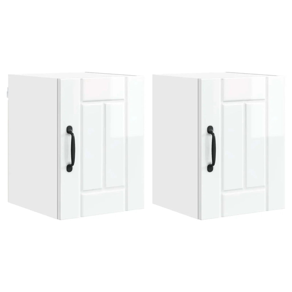 Armadietto a muro LUCCA 2 pcs Bianco Lucido 30 x 31 x 40 cm