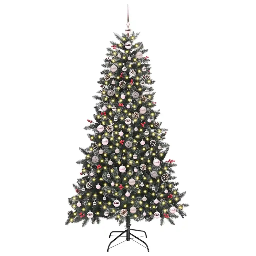 Albero di Natale artificiale con 300 LED Verde 180 cm 3395882