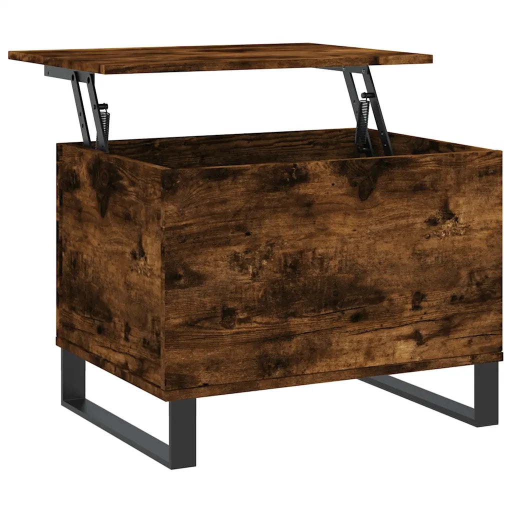 Tavolino da Salotto Rovere Fumo 60x44,5x45 cm Legno Multistrato 830961