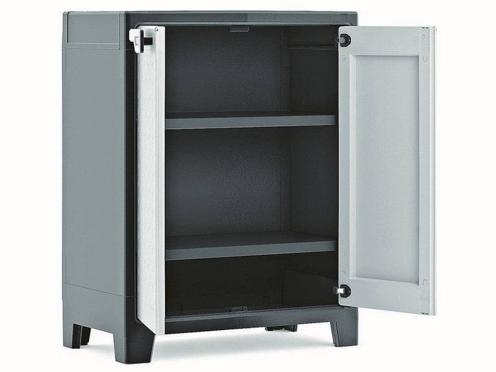 1pz armadio basso titan xl cm. 80x44x100 h col. antracite/grigio cod:ferx.vit48709