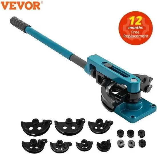 Attrezzo per tubi - Buisbuiger - Attrezzo pesante per tubi - Con mandrini - 10-25 mm - Blu/Nero