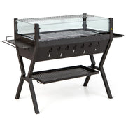 Barbecue a carbone multifunzionale 98 x 42 x 68 cm con griglia porta spezie dal design contemporaneo in metallo marrone 20_0020156