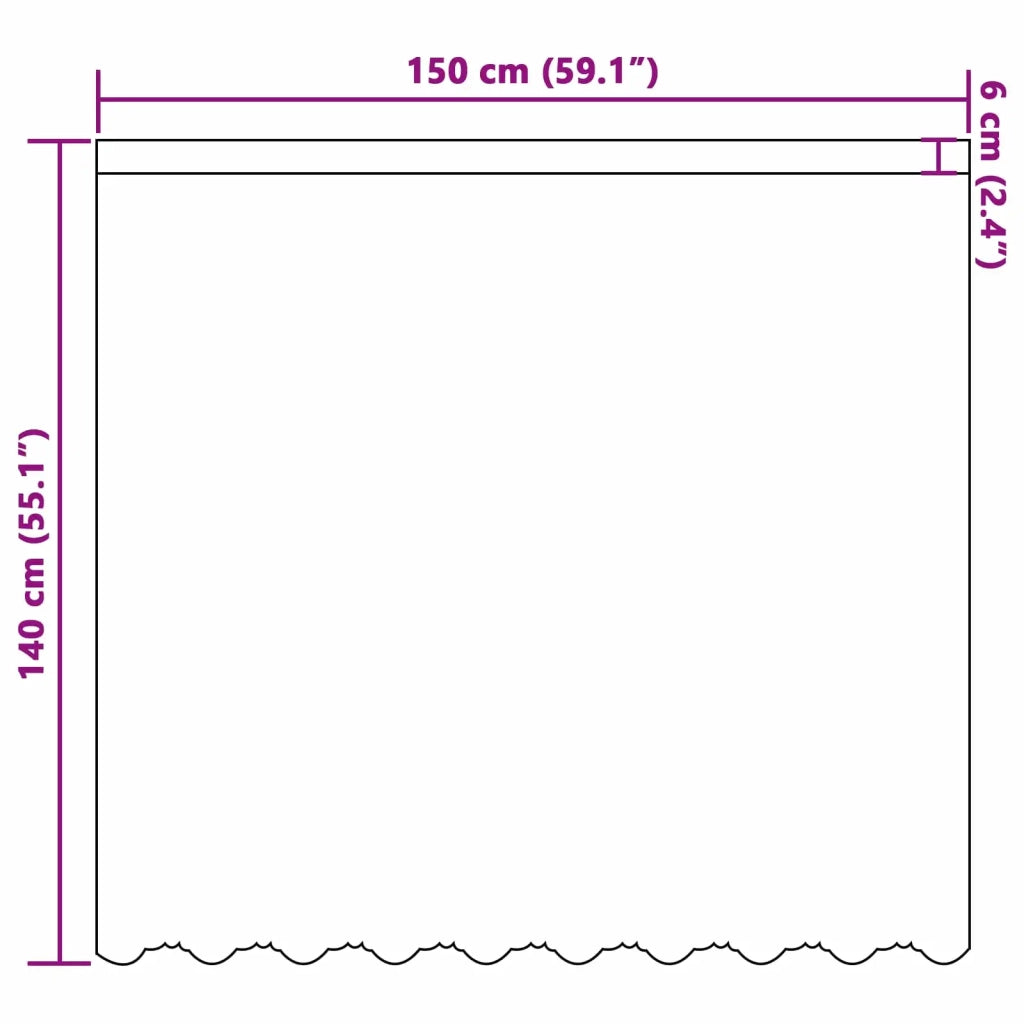 Tenda in Pizzo con tende Bianco 140 x 150 cm Poliestere 4107868