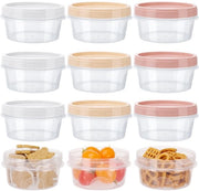 Contenitori alimentari con coperchi, 300 ml contenitori di plastica riciclabili a chiusura ermetica BPA liberi con coperchi a vite per pasti in microonde e lavastoviglie