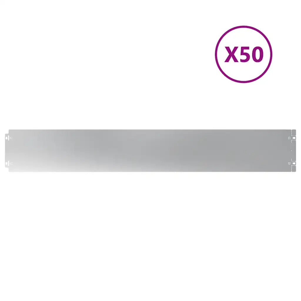 Bordure per Prato 50 pz 15x103 cm Acciaio Zincato 860153