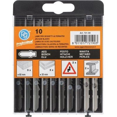 LAME SEGHETTO ALTERNATIVO ATTACCO BOSCH 721.90 PG - LEGNO+FERRO MIX CF=PZ 10- 1 confezioni