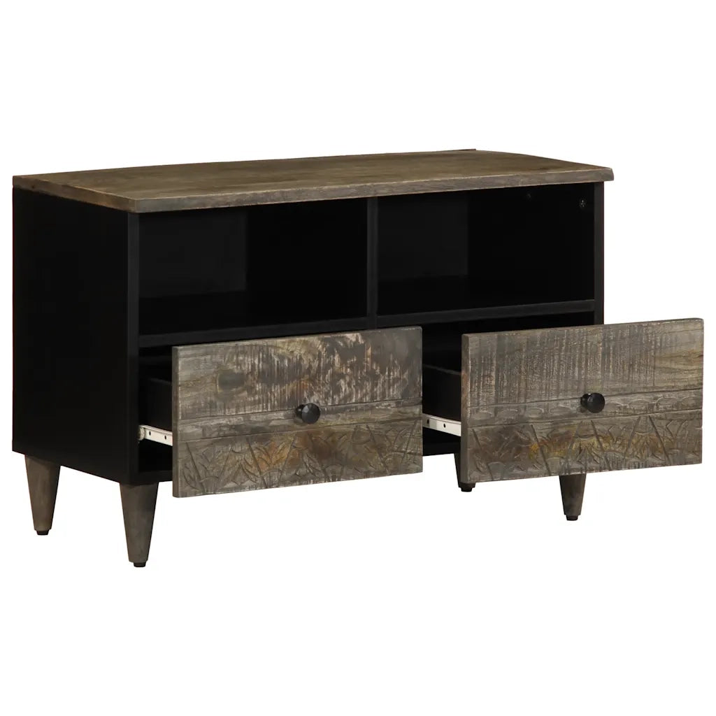 Mobile Porta TV Grigio Chiaro 70x33,5x46 cm in Legno Mango 4017793