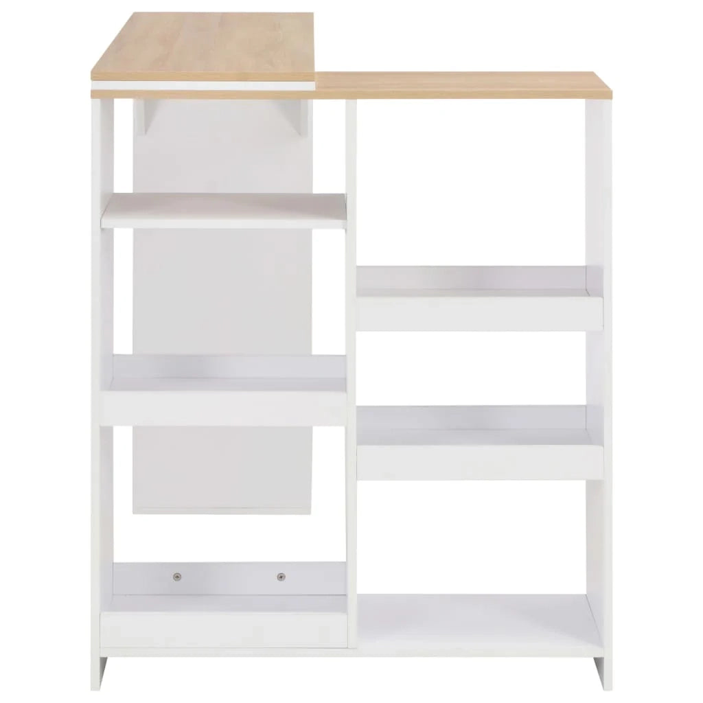 Tavolo alto da bar/bistrot con ripiano rimovibile bianco 138 cm 0902046