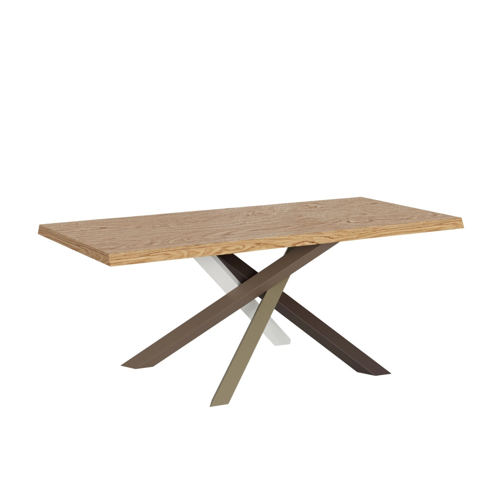 Tavolo fisso 90x200 cm Versalux scortecciato rovere gambe 4/C