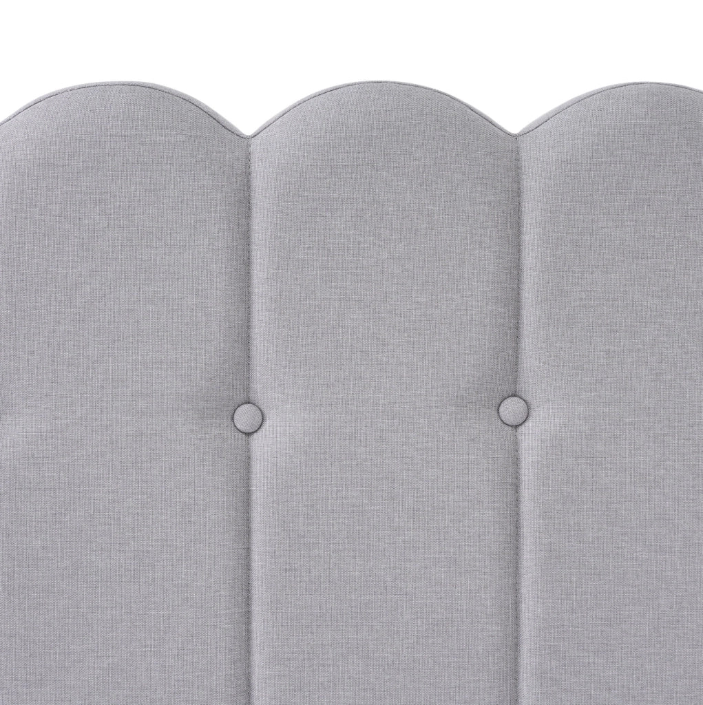 Letto matrimoniale 180x200 cm con USB e USB C; lino grigio