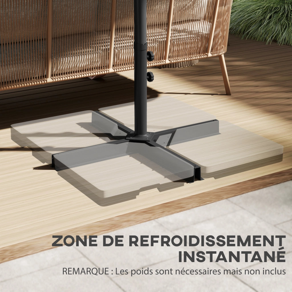 Parasole da giardino XXL ¨C zephmum ¨C crema, 460x270x240 cm