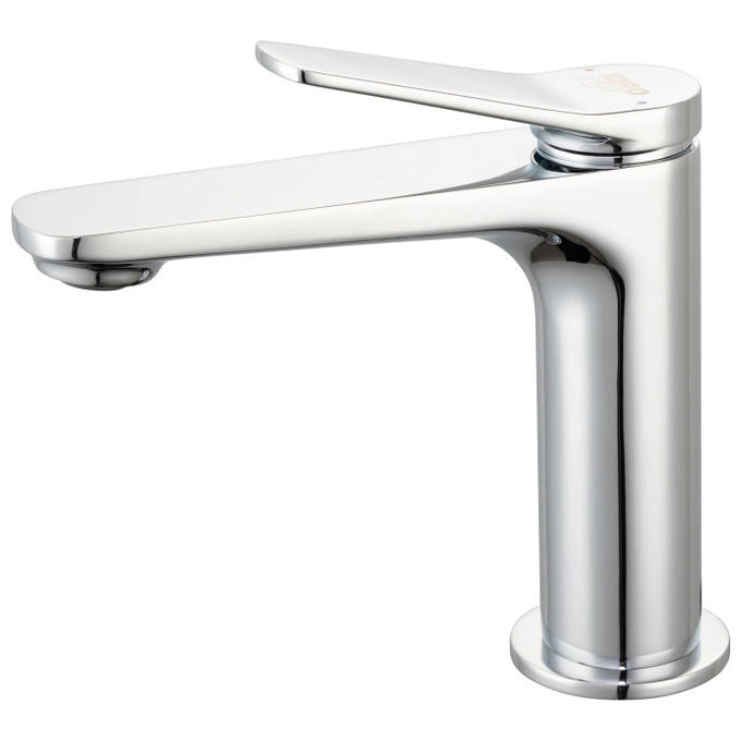 Idro Bric miscelatore lavabo Sound, cromo, cartuccia ceramica 26 mm, piletta click-clack, risparmio idrico, flessibili inox
