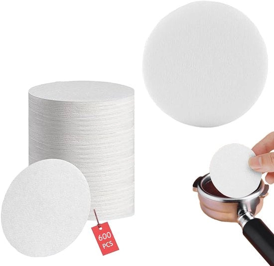 600 Stuks Filtri per Caffè Non Bleccati 58,5 mm