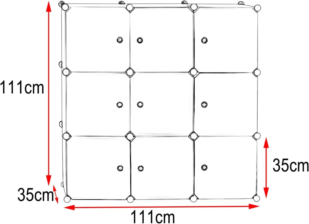 DIY Armadio a Cubo Armadietto Guardaroba Pieghevoli Combinato Modulare Scarpiera Bianco per Stanzino e Ripostiglio