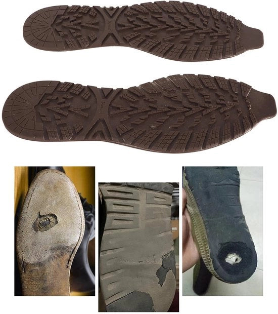 Riparazione Antiscivolo per Scarpe - Calze per Scarpe Riparative - Scarpe Riparative con Cuscini di Gomma - Materiale Tagliente - Materiale di Gomma Resilente - Materiale con Funzione di Assorbimento degli Impatti