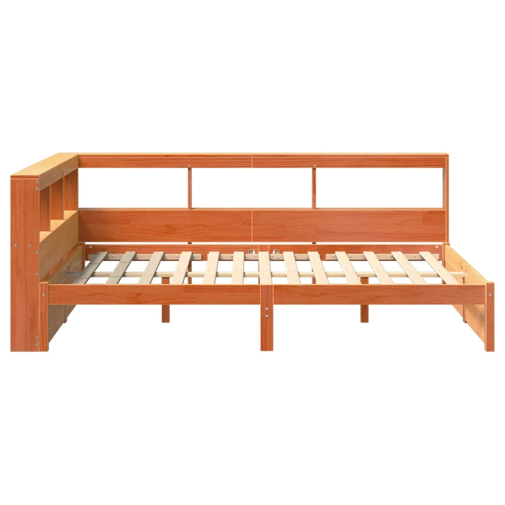 Letto Libreria con testiera 2 pcs Marrone cerato 200 x 160 cm 3422764