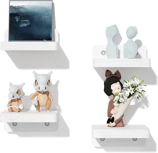Pannelli di legno da parete da appendere 10 cm set di 4 pannelli bianchi decorativi moderni per camera da letto soggiorno bagno cucina