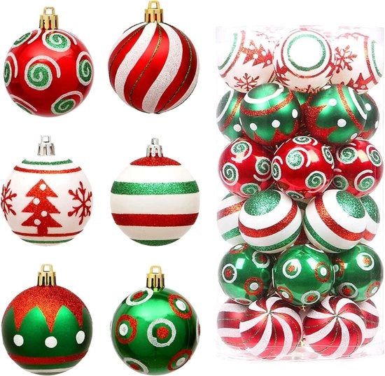 Decorazione di Natale per albero di Natale - 30 pezzi - decorazione classica per albero di Natale