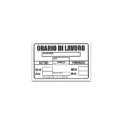 Cartello orario di lavoro cm 20X30