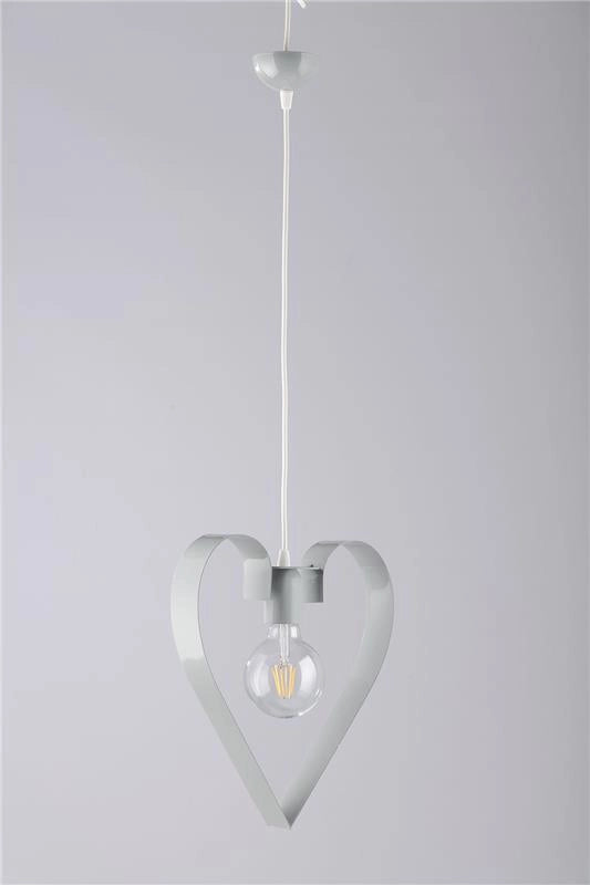 TRENDY LAMPADARIO DESIGN MODERNO IN METALLO COLORE GRIGIO E27 1 LUCE 57 WATT 106X29 CM