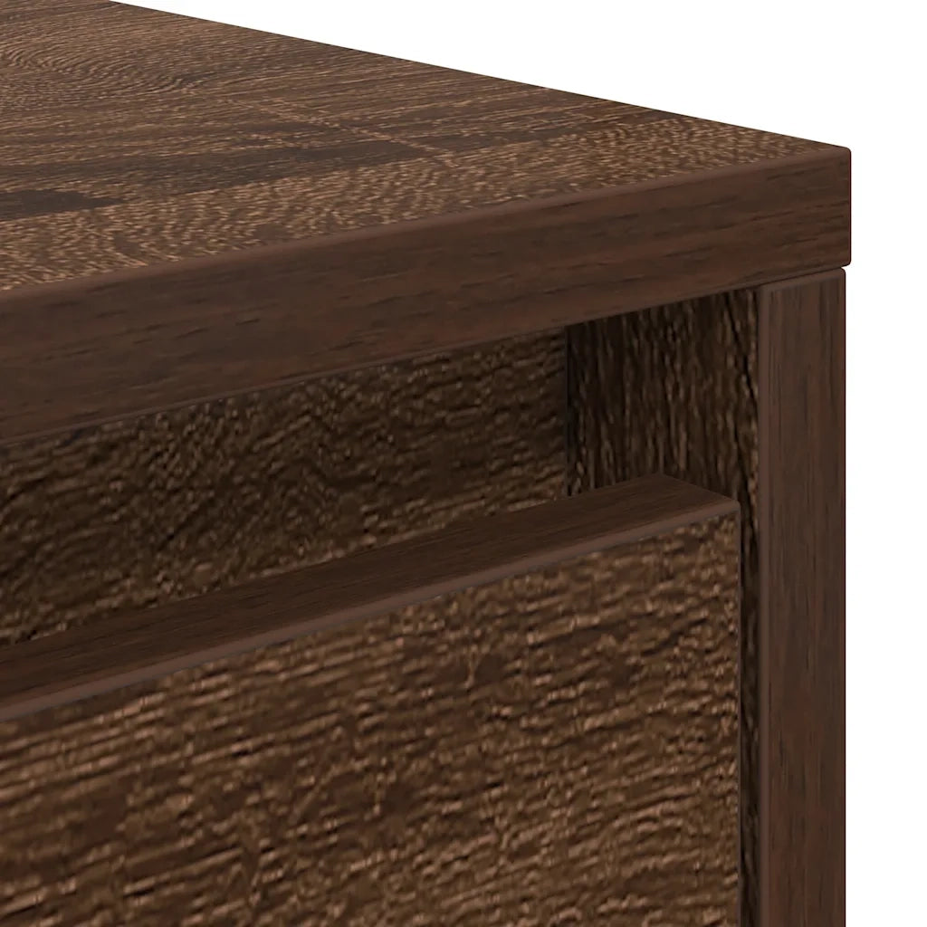 vidaXL Tavolino da Salotto con Cassetti Rovere Marrone 70,5x70x40 cm