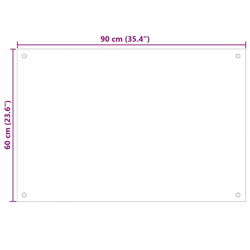 Set di 2 paraschizzi per cucina in vetro temperato 90 x 60 cm resistenti al calore design moderno trasparenti 02_0056225