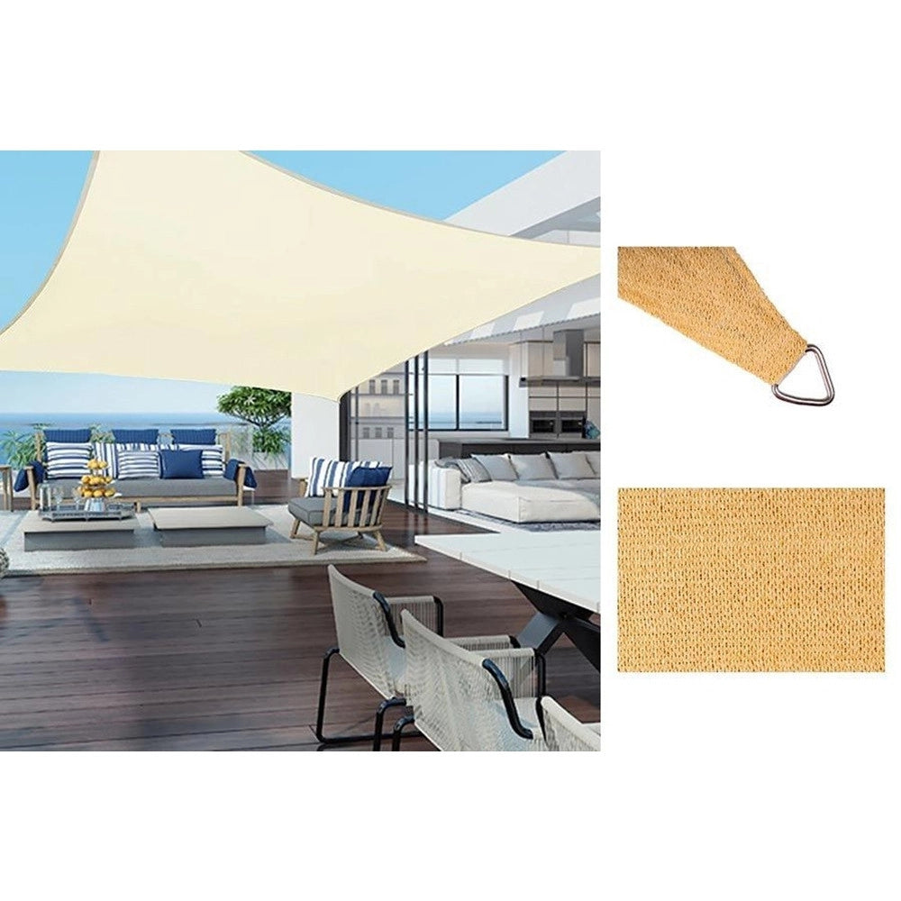 Trade Shop - Tenda Vela Ombreggiante Parasole Da Esterno Terrazze Giardino Patio Quadrata 5 X 5 Mt -