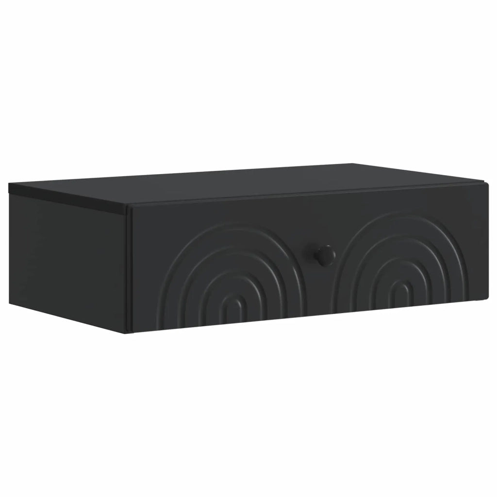 Tavolino da Parete Laterale Nero 59 x 34,5 x 17 cm 898146