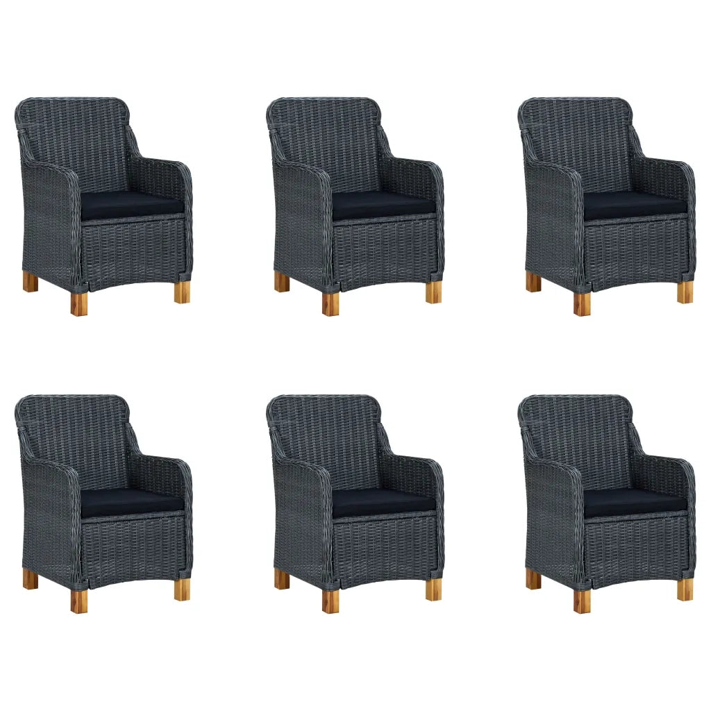 Set Mobili da Pranzo per Giardino 7 pz Grigio Scuro 3068847
