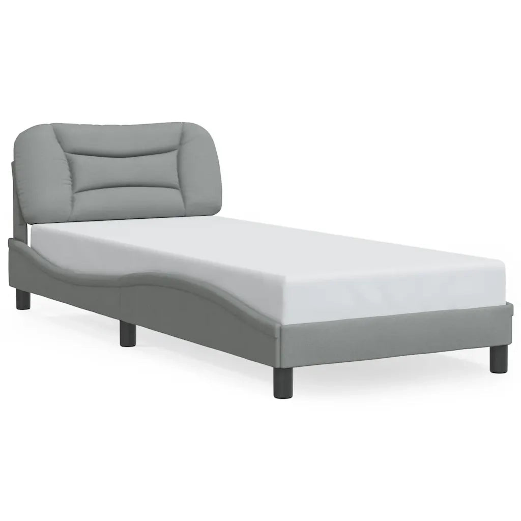 Giroletto senza Materasso Hvar Grigio Chiaro 90x190 cm Tessuto