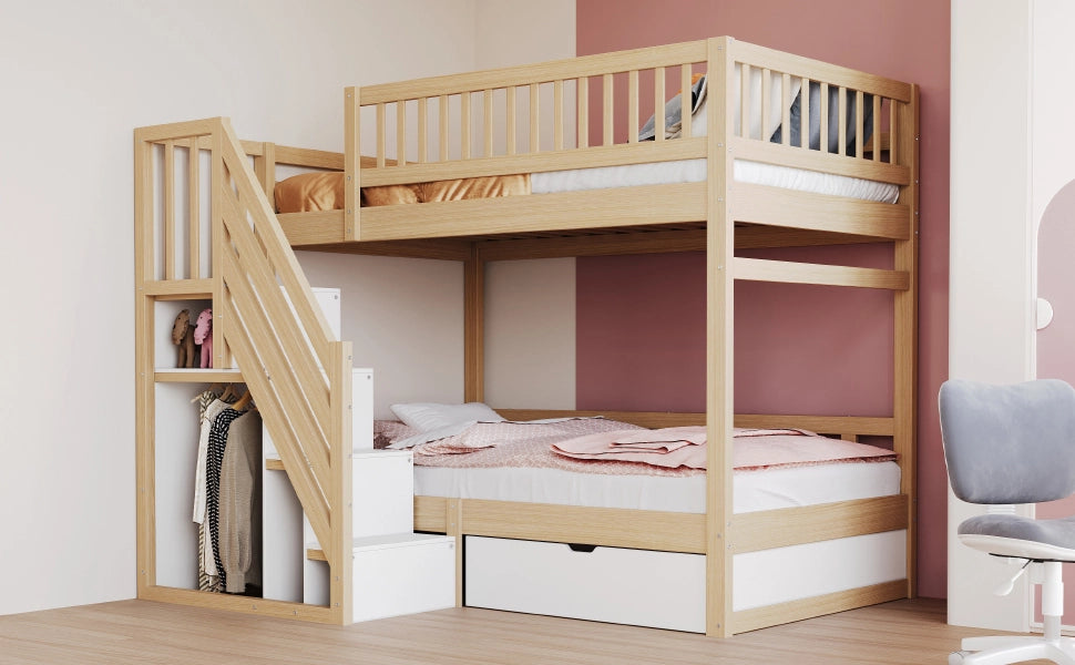 Letto a castello funzione contenitore legno 90x200 cm