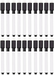 Markers da Comando per Tavola Nera - Pacchetto Economico 20 Pezzi - Magnetico - Punta Sottile - Lavabile - Secchezza Rapida - Gomma Rimovibile - Marker