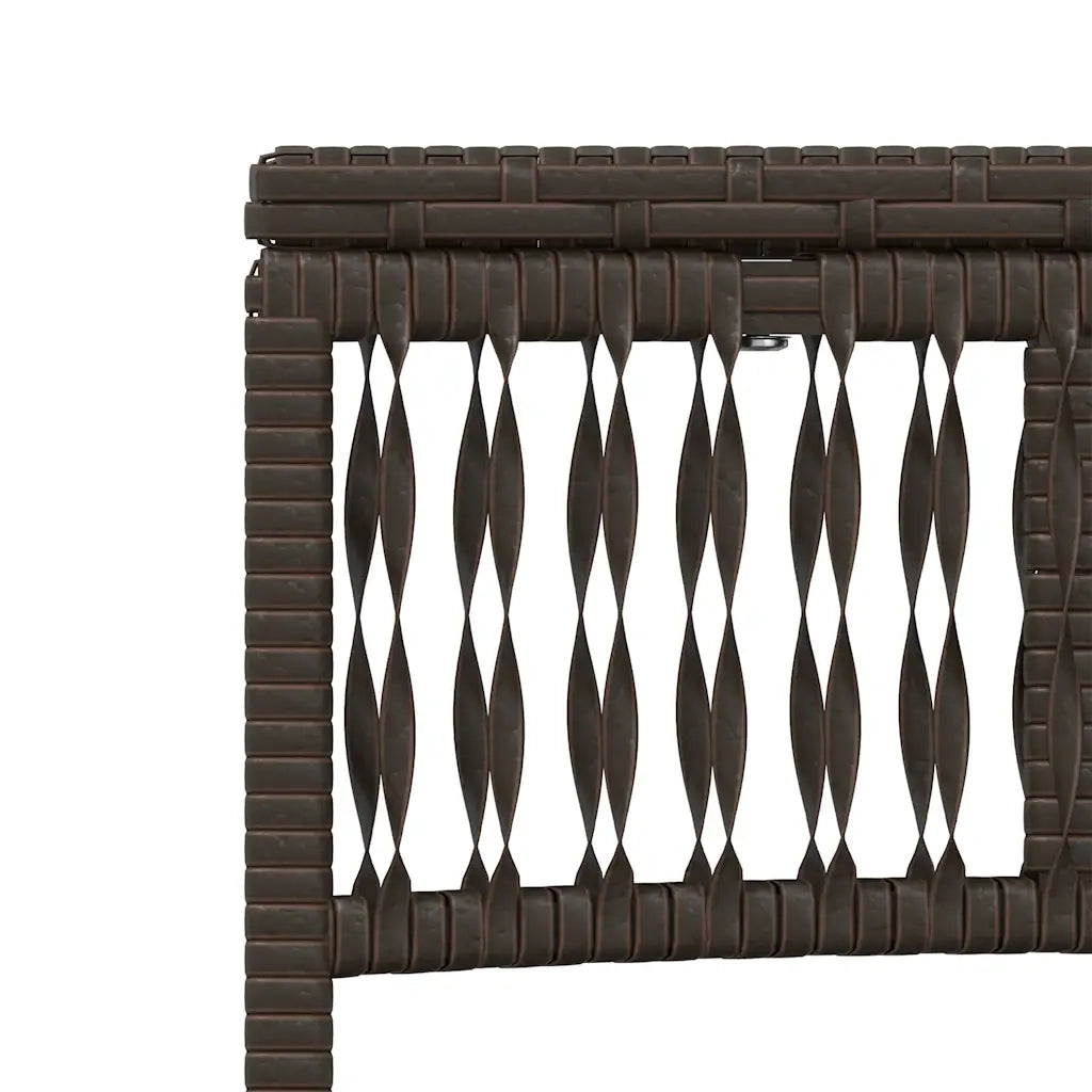 Lettini prendisole 2 pz con Tavolino in Polyrattan Marrone 4002753