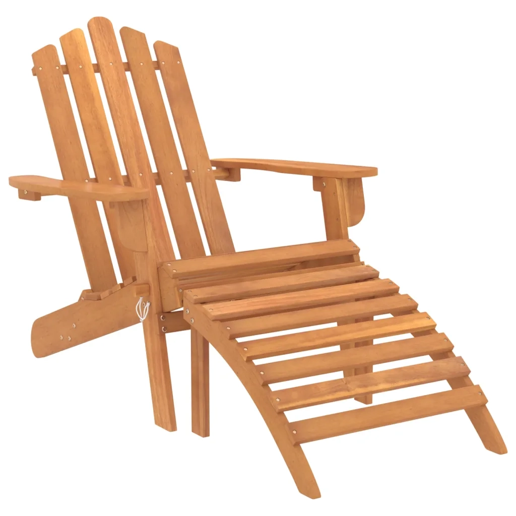 Set Salotto da Giardino Adirondack 3pz Legno Massello di Acacia 3152122